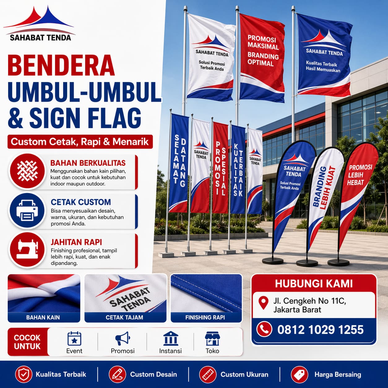 Distributor Supplier Produsen Bendera, Umbul-Umbul, Sign Flag