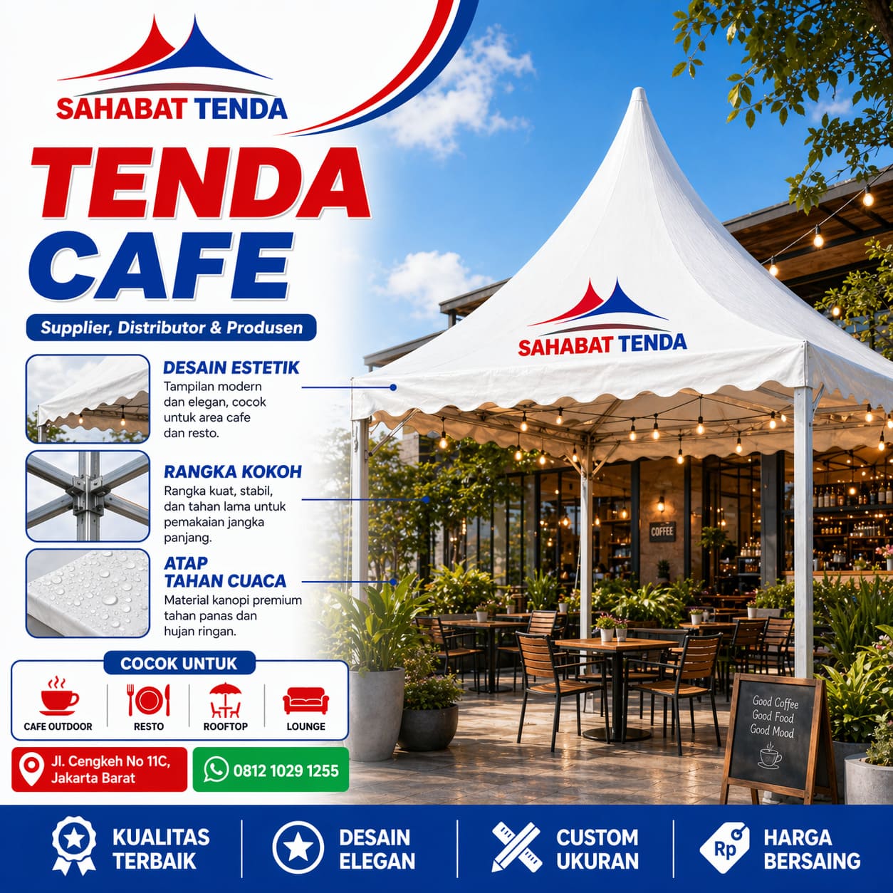 Distributor Supplier Produsen Tenda Cafe