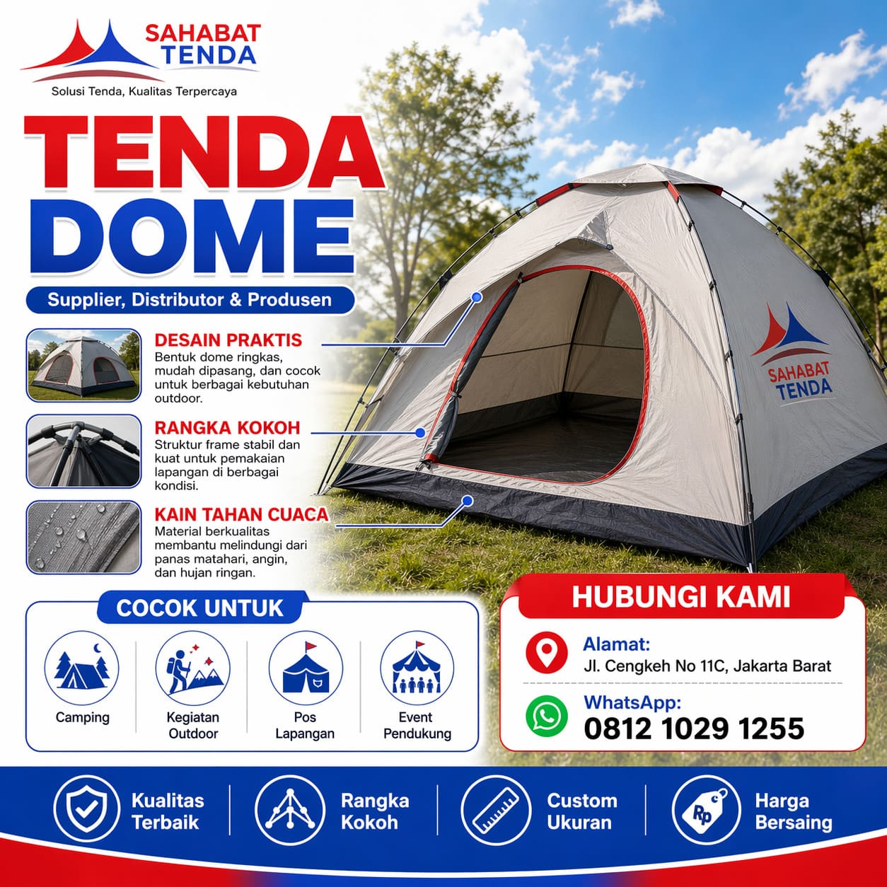 Distributor Supplier Produsen Tenda Dome