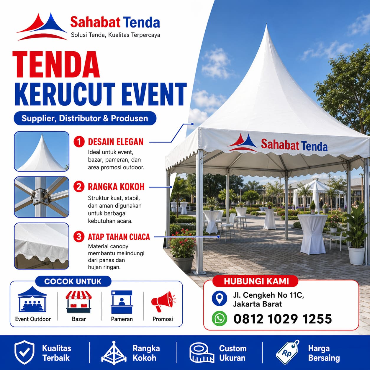 Distributor Supplier Produsen Tenda Kerucut Event