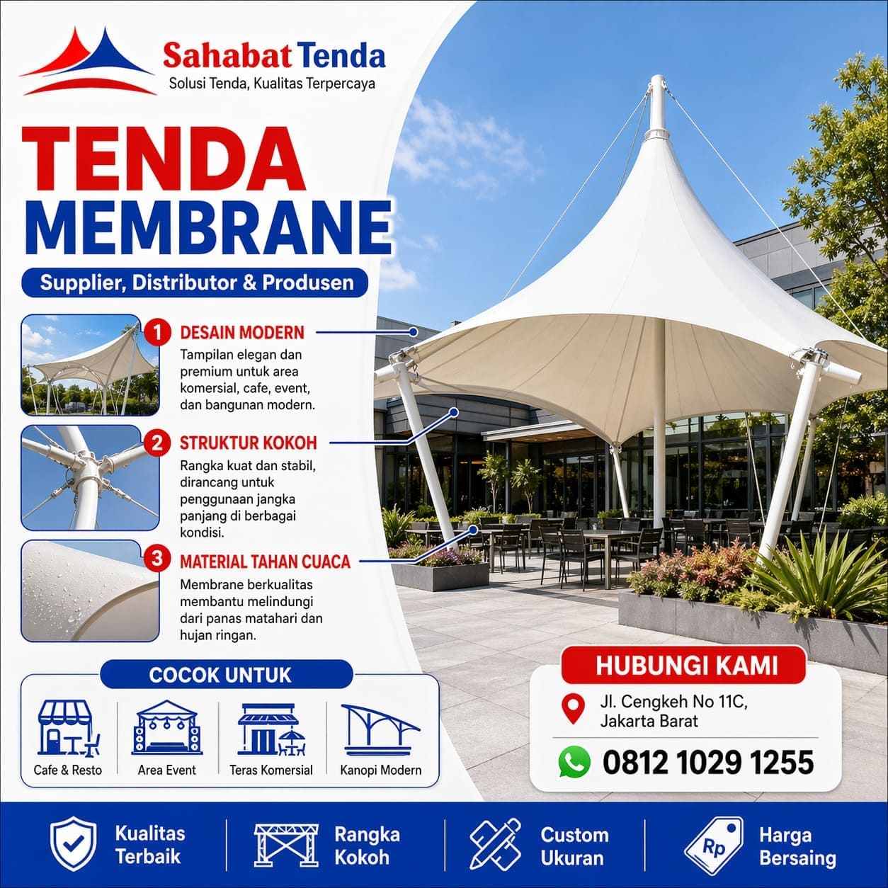 Distributor Supplier Produsen Tenda Membrane