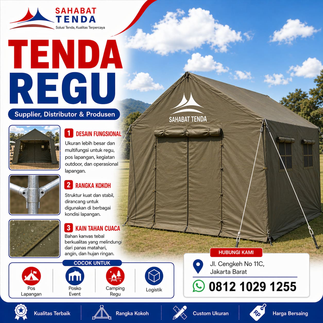 Distributor Supplier Produsen Tenda Regu