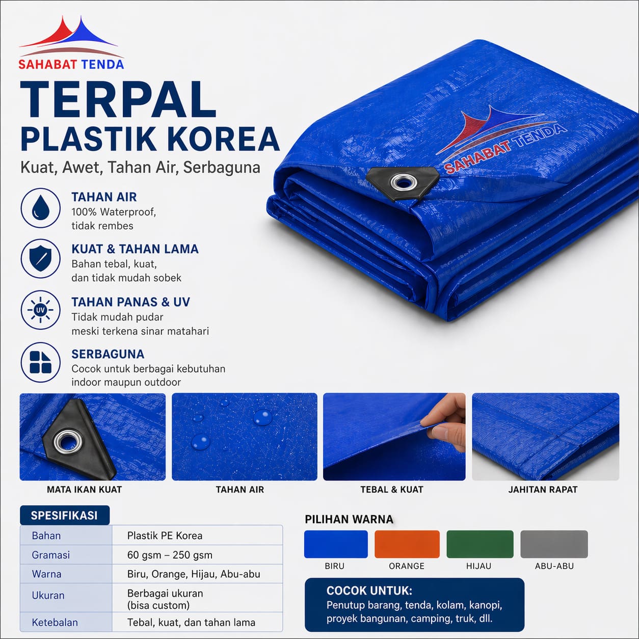 Distributor Supplier Terpal Plastik Korea